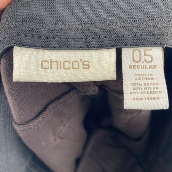 Chicos Jeans Womens 0.5 US 6 Brown Knit Skinny Stretch Jeggings Pockets Casual - Picture 5 of 11